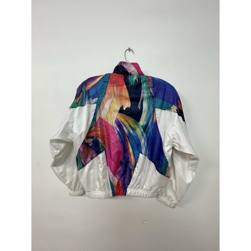 VTG RETRO 80s HEAD SportswearWaterfall Colorblack Track Windbreaker Jacket SM - Picture 6 of 14